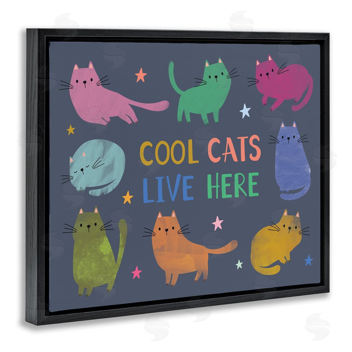 Lisa Perry Whitebutton Cool Cats Live Here Phrase