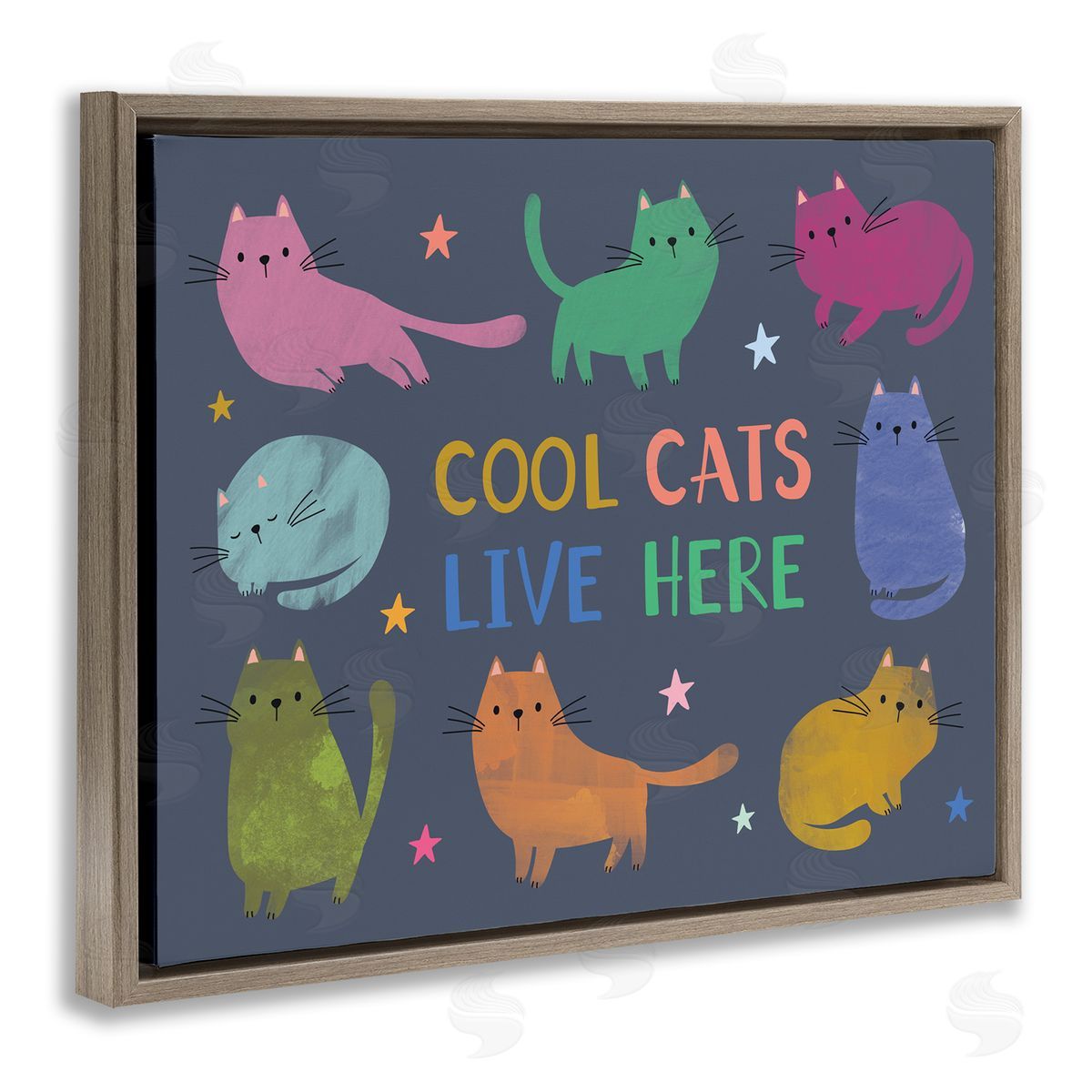 Lisa Perry Whitebutton Cool Cats Live Here Phrase