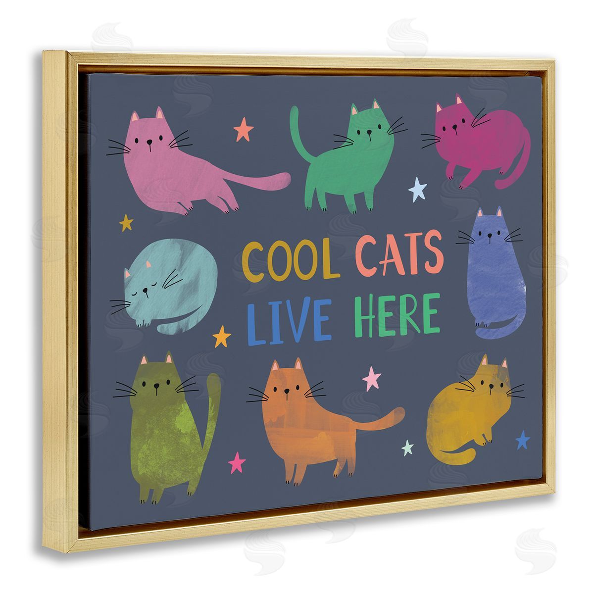 Lisa Perry Whitebutton Cool Cats Live Here Phrase