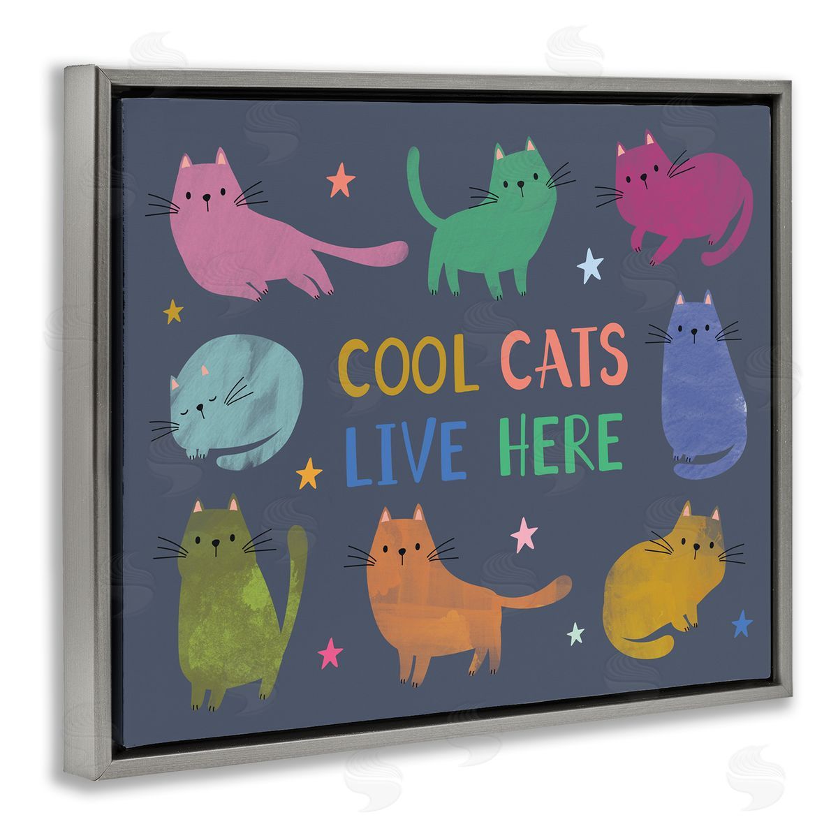 Lisa Perry Whitebutton Cool Cats Live Here Phrase