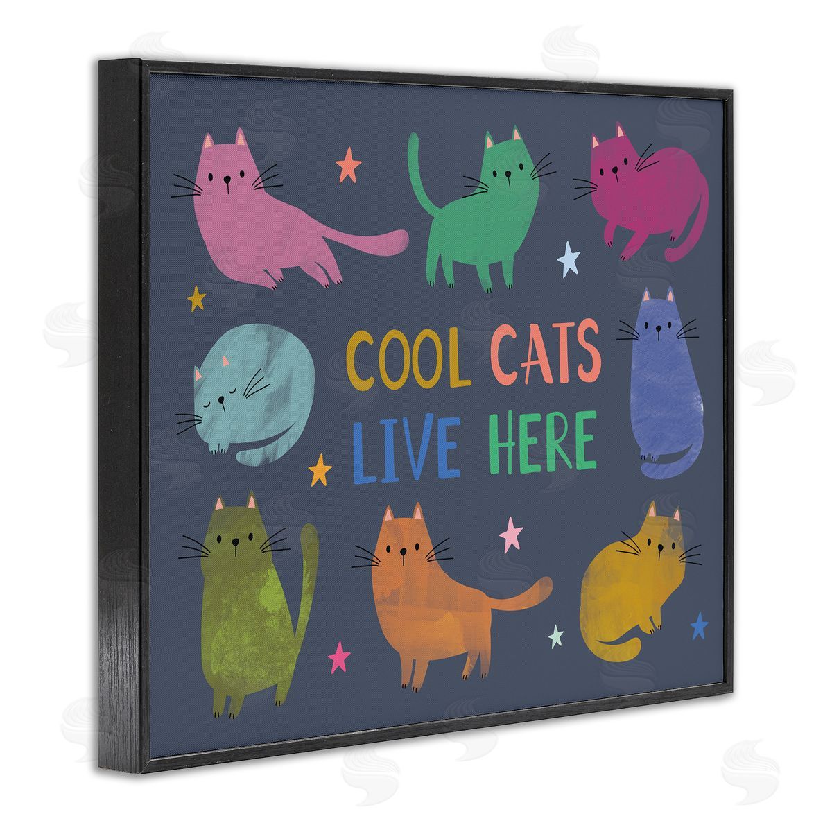 Lisa Perry Whitebutton Cool Cats Live Here Phrase