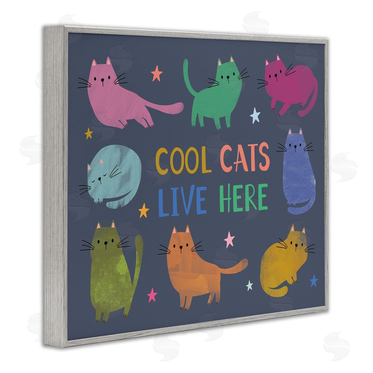 Lisa Perry Whitebutton Cool Cats Live Here Phrase