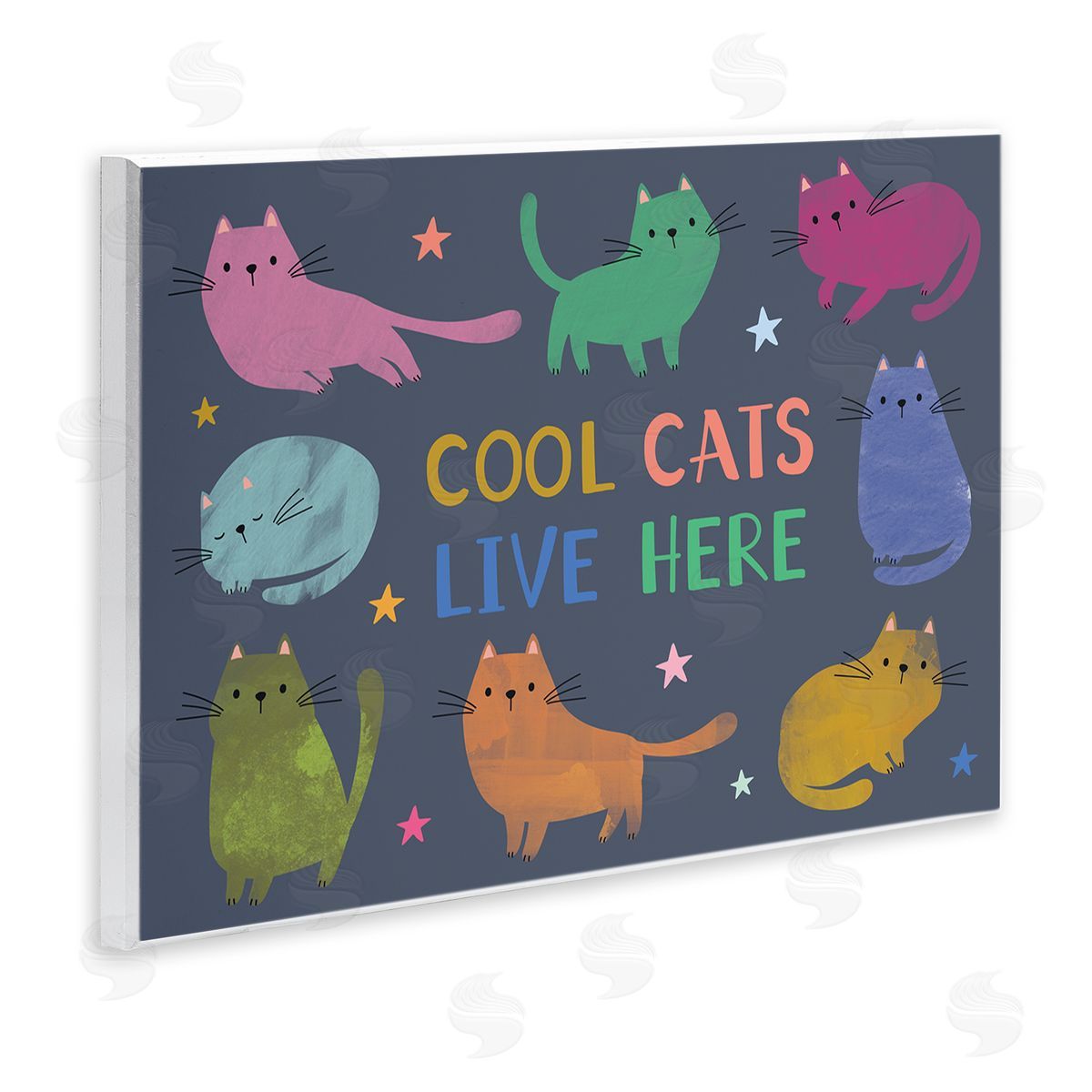 Lisa Perry Whitebutton Cool Cats Live Here Phrase