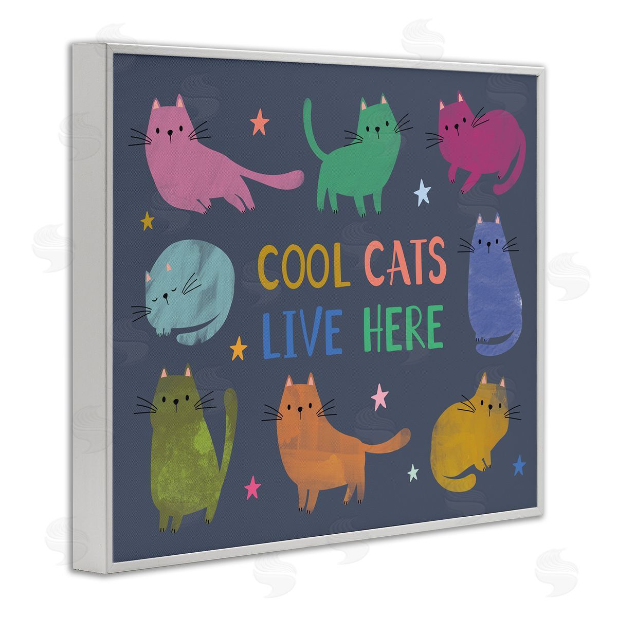 Lisa Perry Whitebutton Cool Cats Live Here Phrase