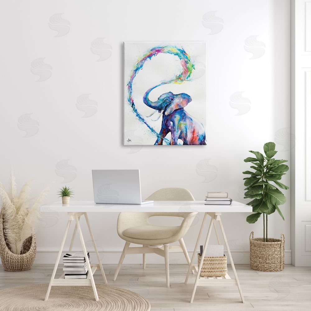 Marc Allante Modern Rainbow Elephant Splash