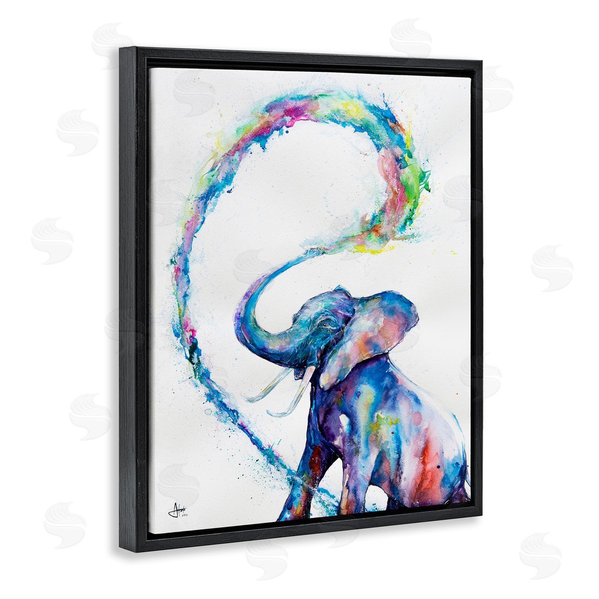 Marc Allante Modern Rainbow Elephant Splash