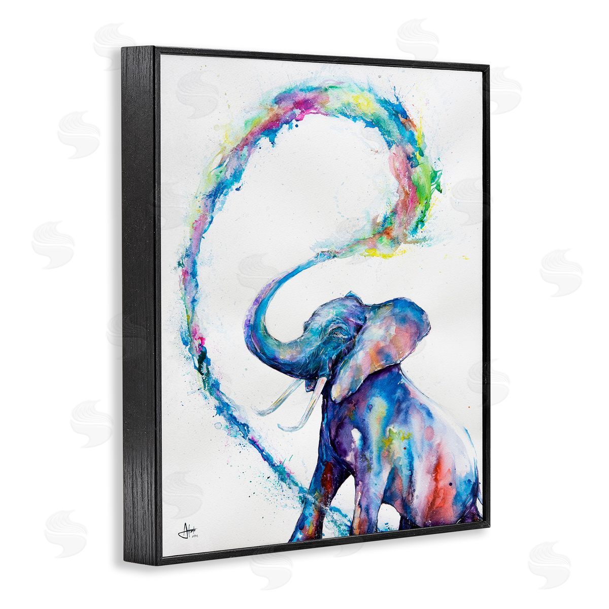 Marc Allante Modern Rainbow Elephant Splash