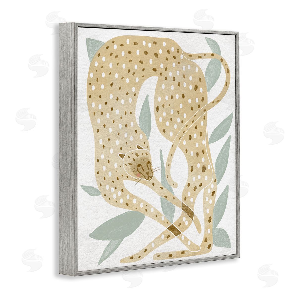 Stupell Studio Modern Cheetah Botanical Leaves