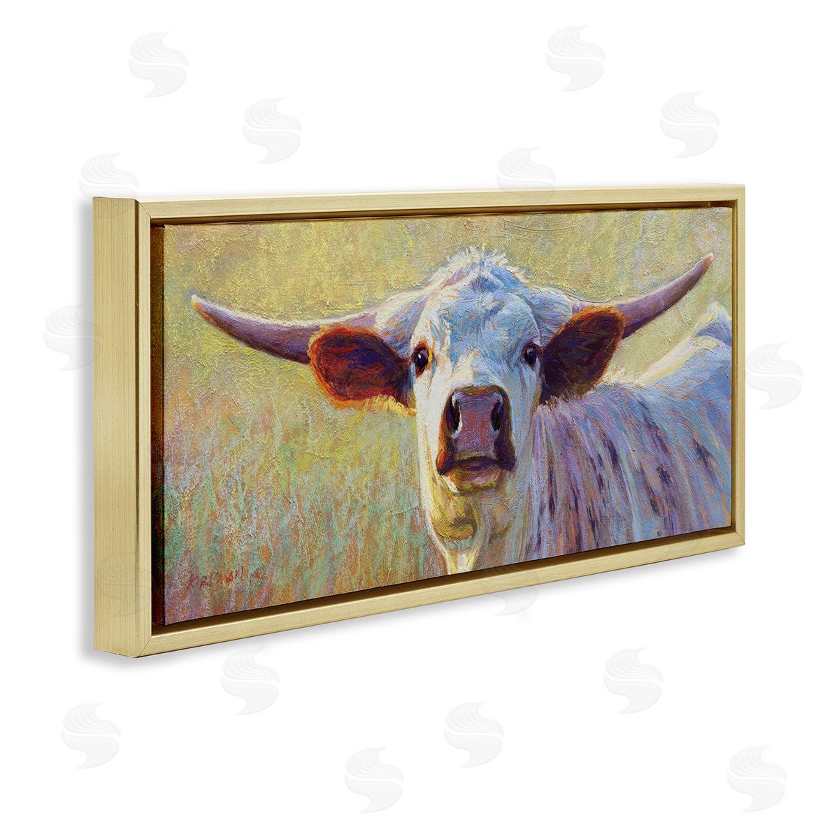 Rita Kirkman Longhorn Cattle Portrait Painting