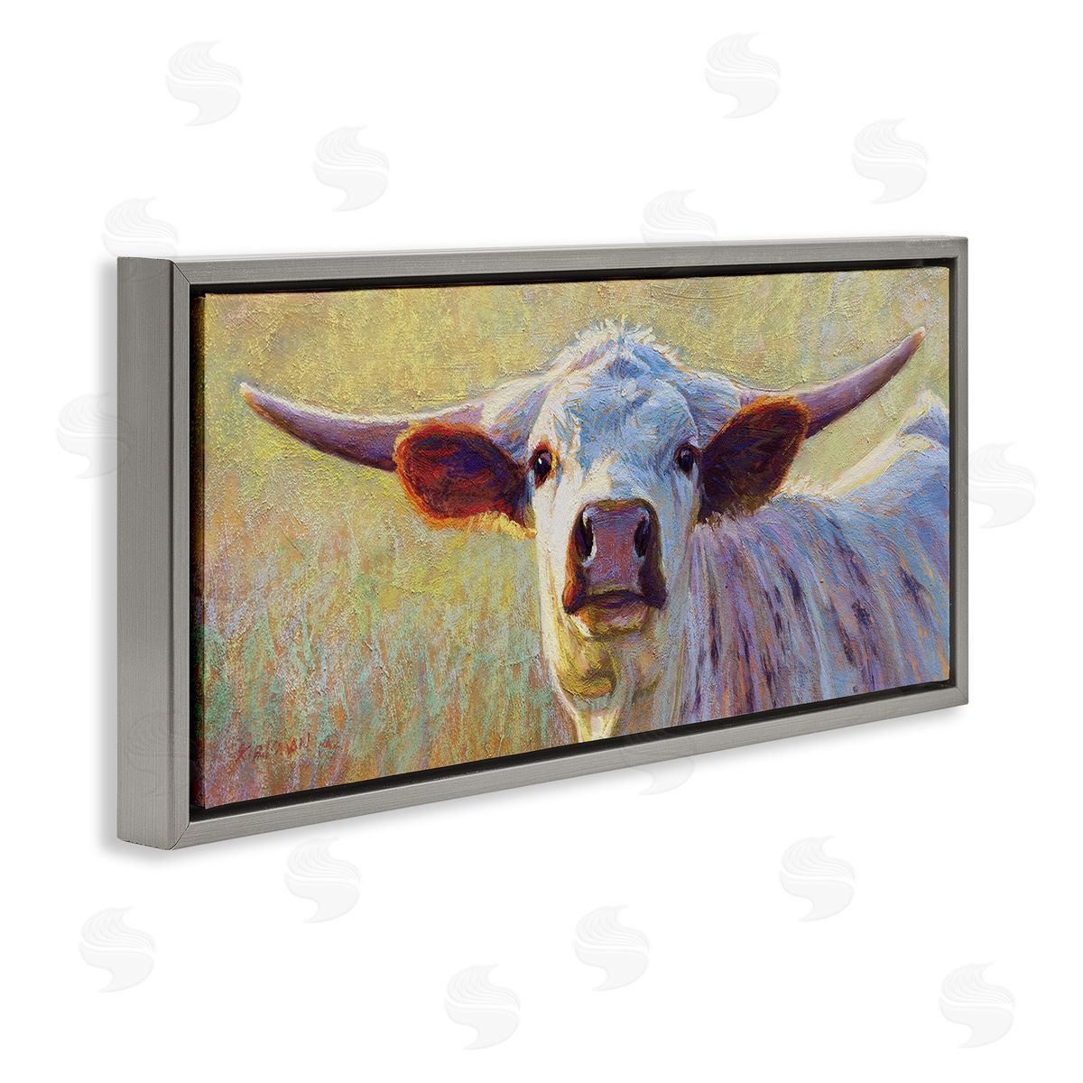 Rita Kirkman Longhorn Cattle Portrait Painting