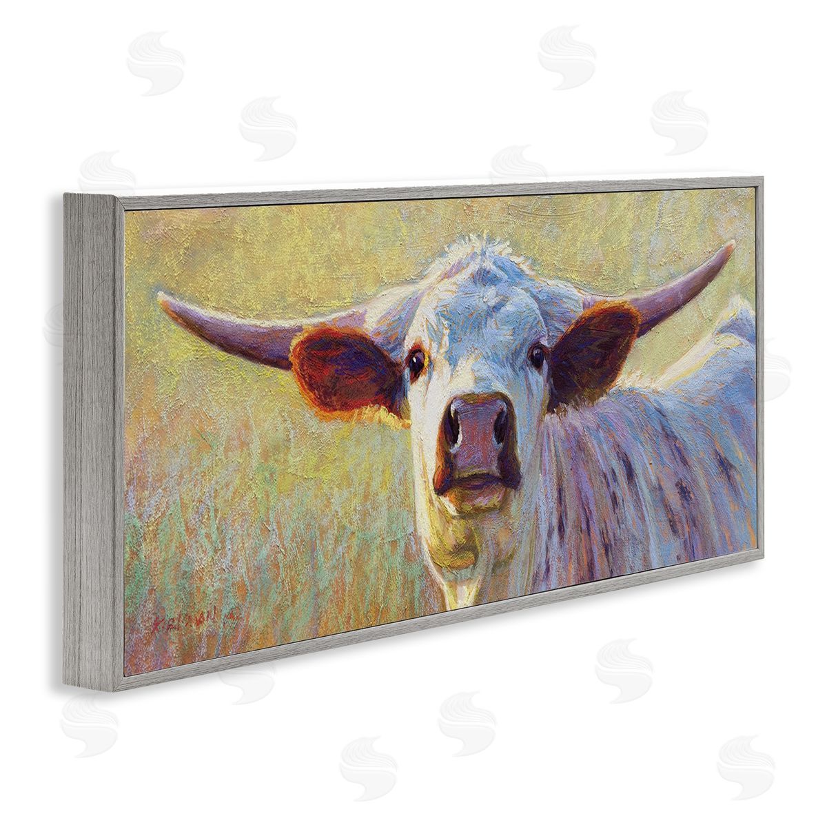 Rita Kirkman Longhorn Cattle Portrait Painting