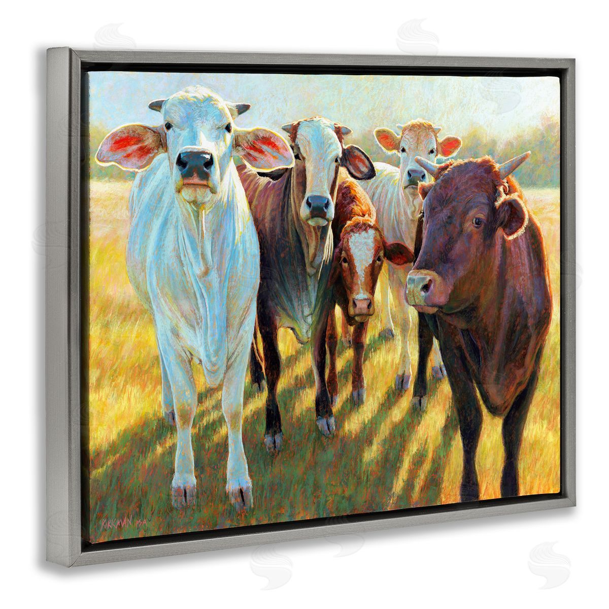 Rita Kirkman Various Cattle Sunny Farmland Field