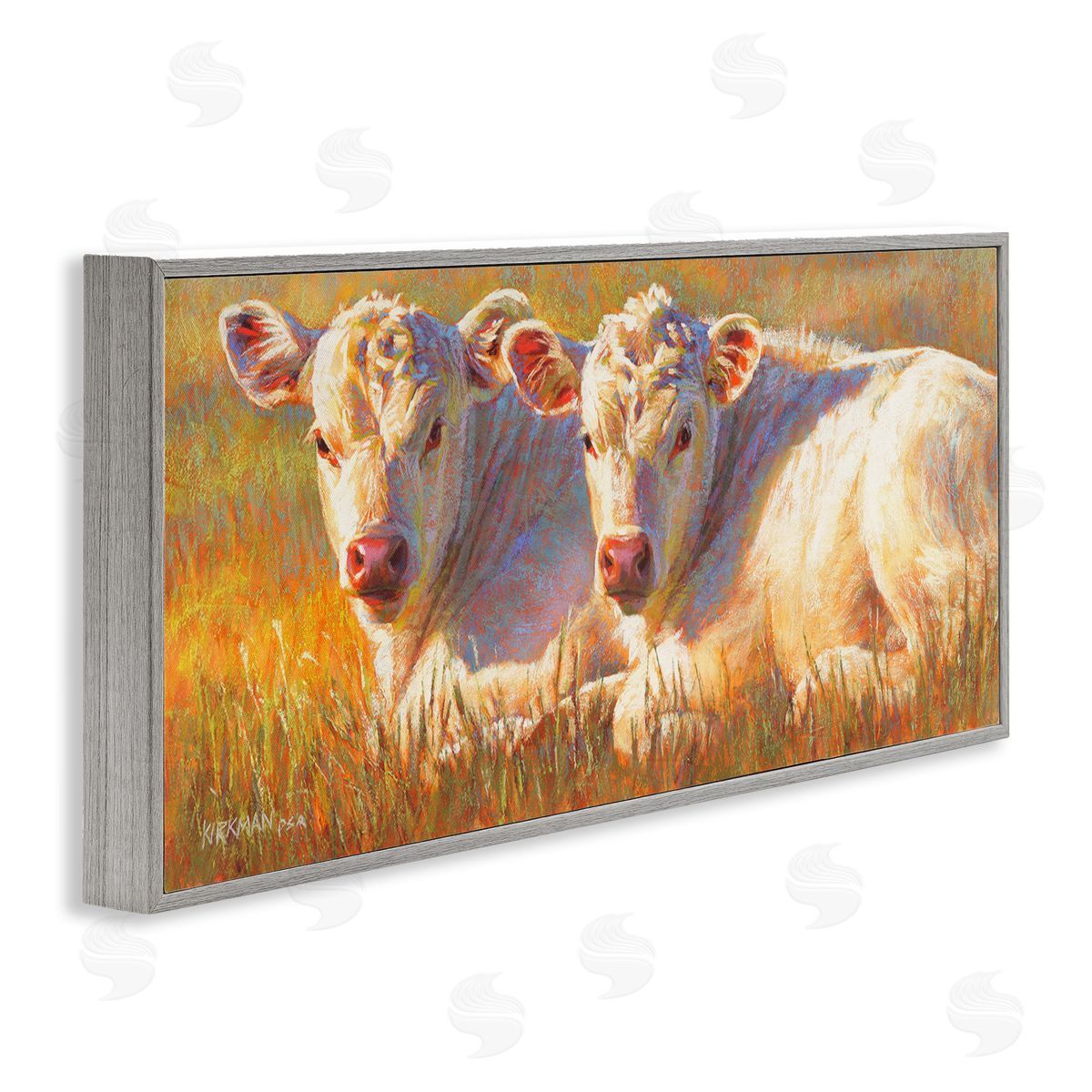 Rita Kirkman White Cows Resting Grassland