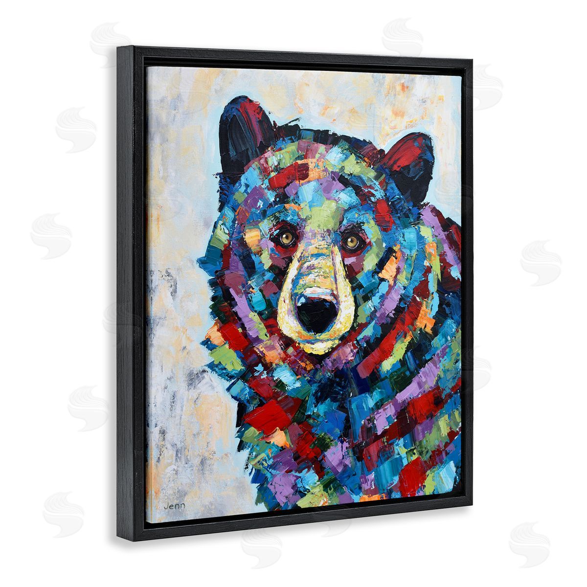 Jen Seeley Geometric Hued Abstract Bear
