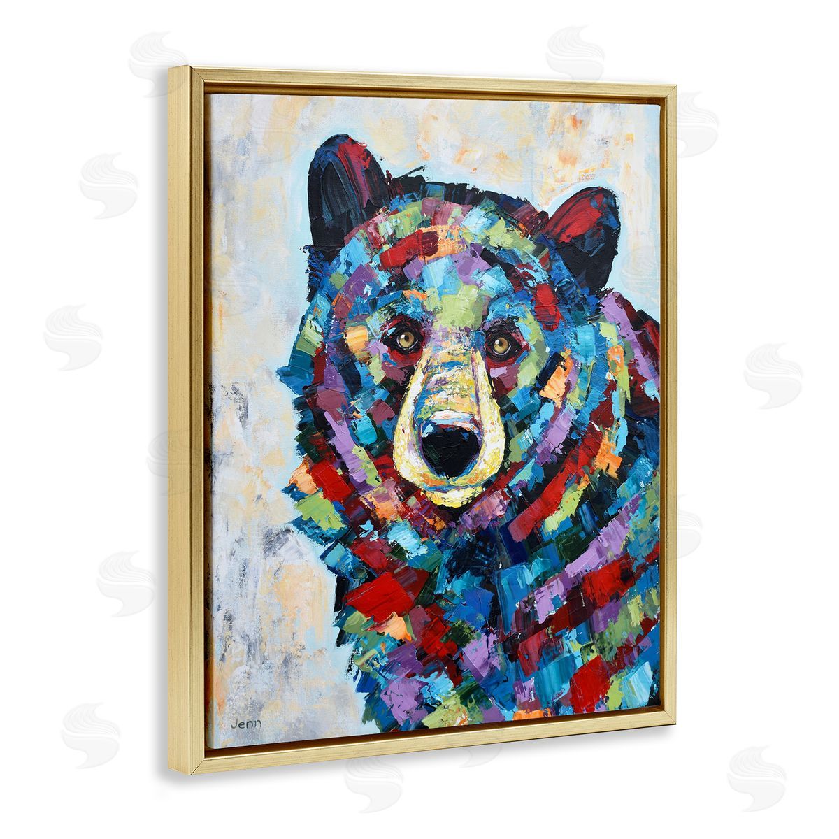 Jen Seeley Geometric Hued Abstract Bear