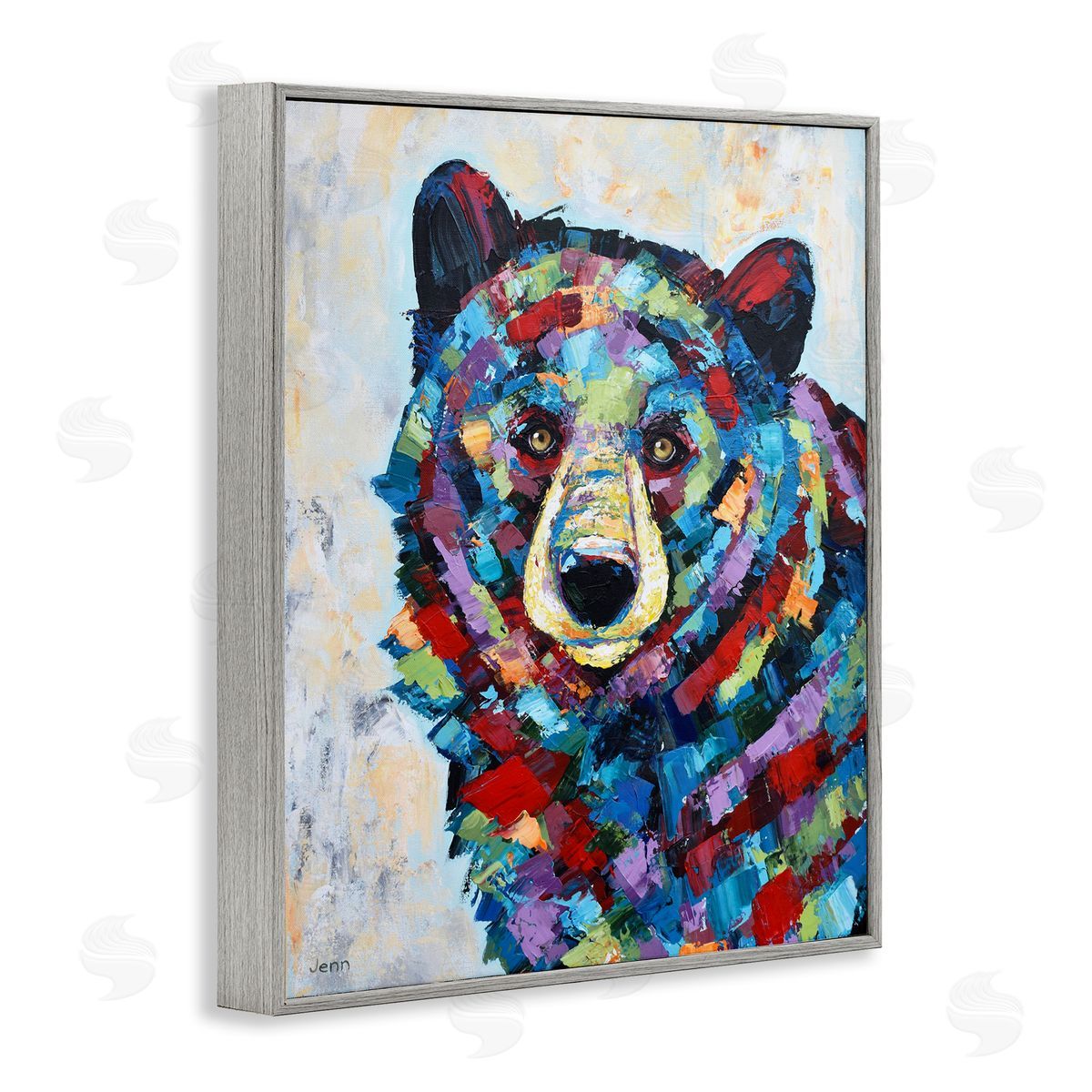 Jen Seeley Geometric Hued Abstract Bear