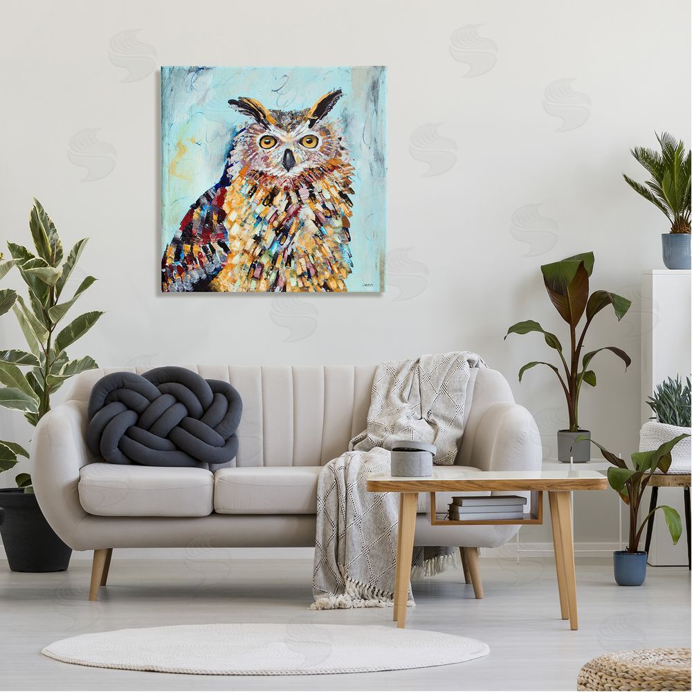 Jen Seeley Street Style Modern Owl Canvas Wall Art in Room