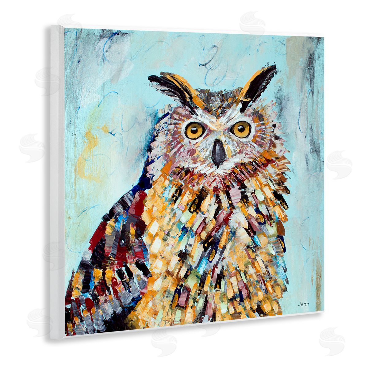 Jen Seeley Street Style Modern Owl Wooden Wall Plaque Art Print