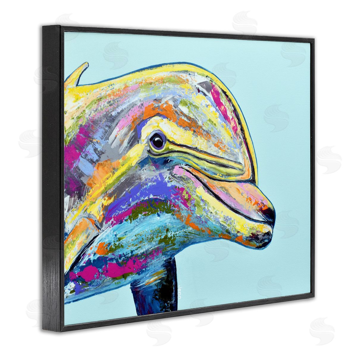 Jen Seeley Marine Life Dolphin Turquoise Accent