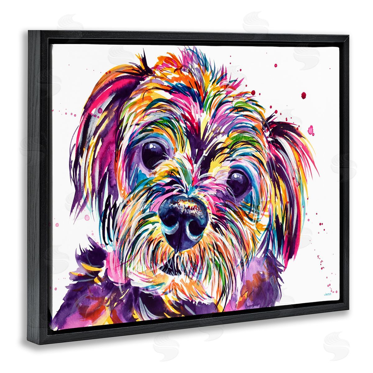 Jen Seeley Prismatic Terrier Dog Face Portrait