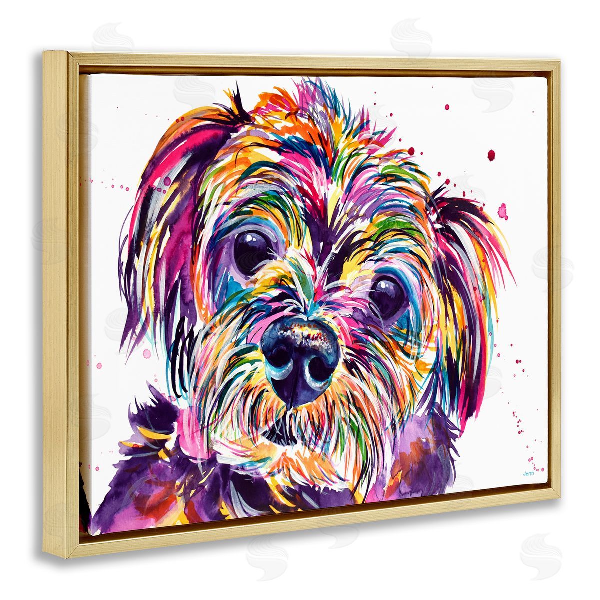 Jen Seeley Prismatic Terrier Dog Face Portrait
