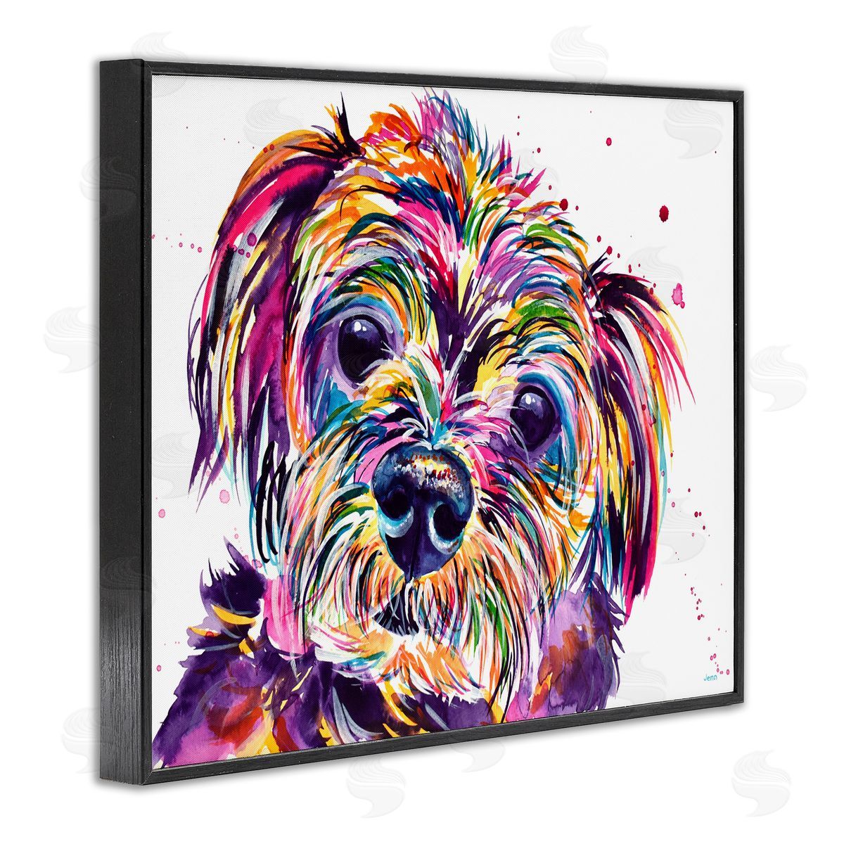Jen Seeley Prismatic Terrier Dog Face Portrait