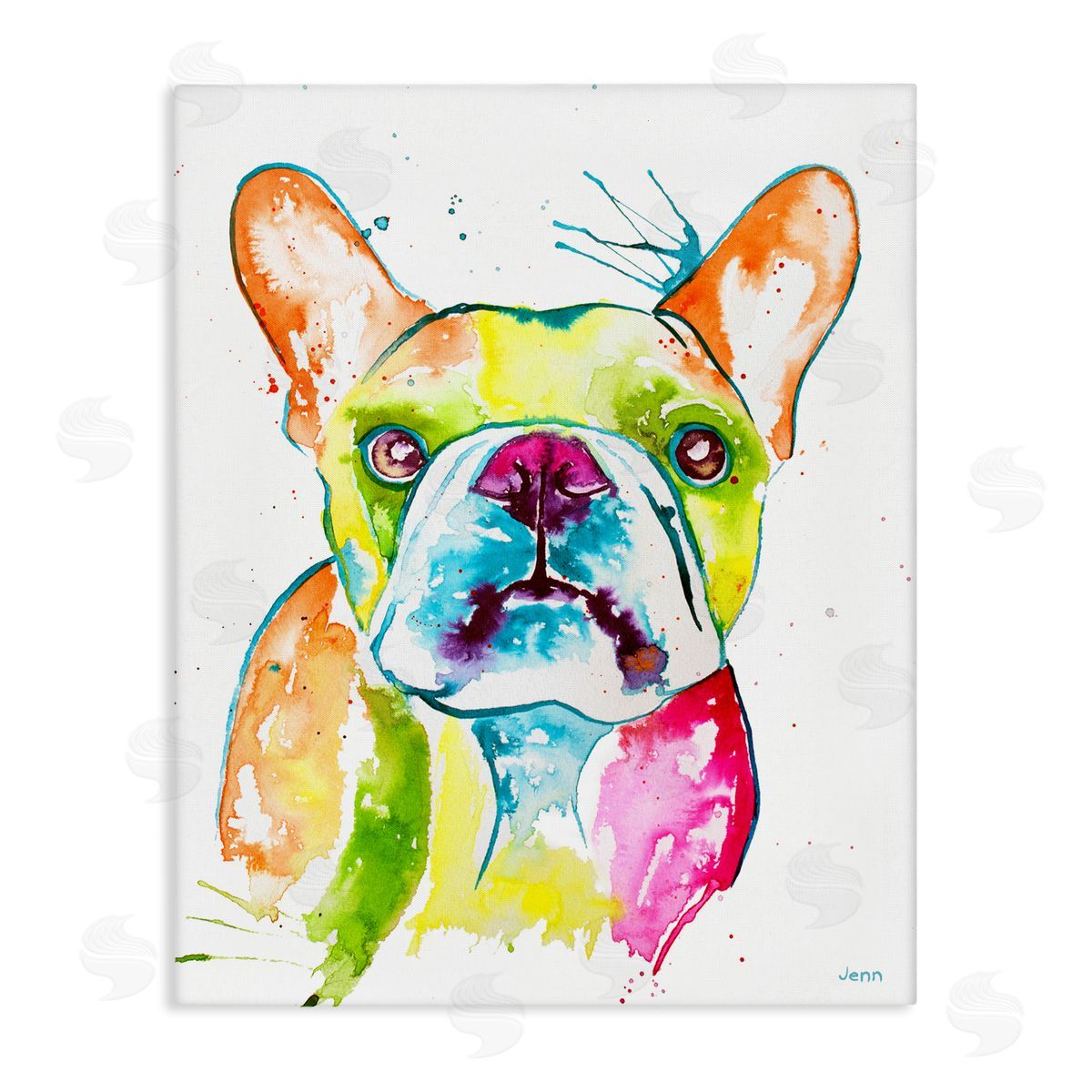 Jen Seeley Modern fr_sideench Bulldog Fun Portrait
