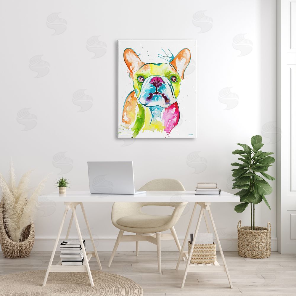 Jen Seeley Modern fr_sideench Bulldog Fun Portrait