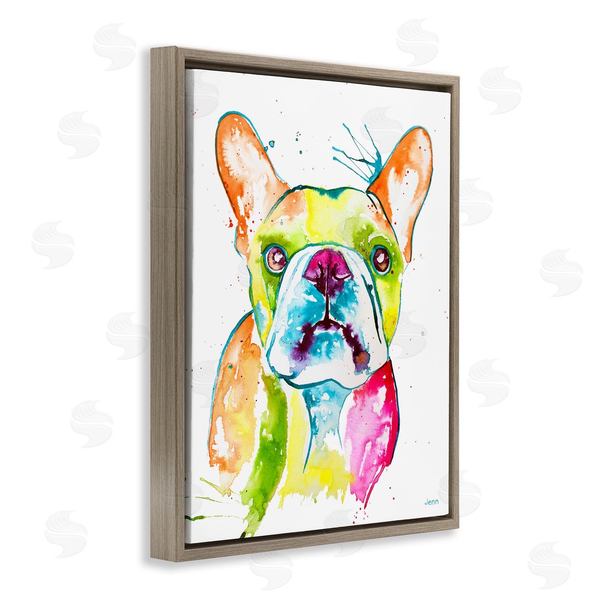 Jen Seeley Modern fr_sideench Bulldog Fun Portrait