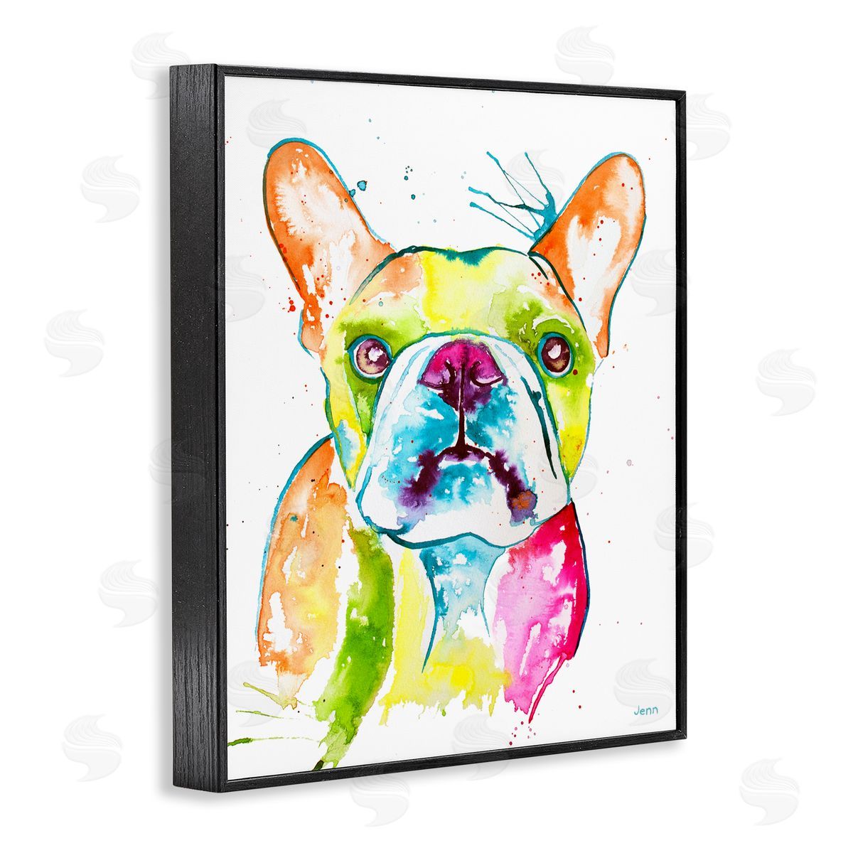 Jen Seeley Modern fr_sideench Bulldog Fun Portrait