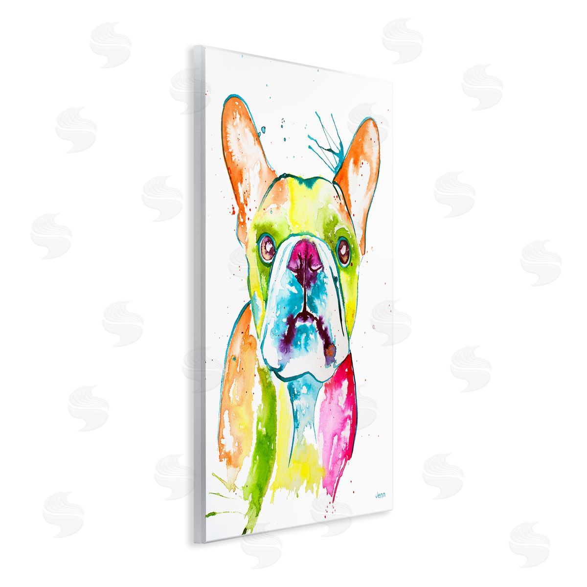 Jen Seeley Modern fr_sideench Bulldog Fun Portrait