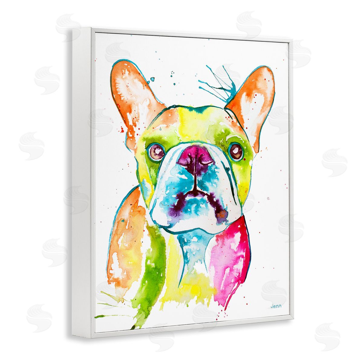 Jen Seeley Modern fr_sideench Bulldog Fun Portrait