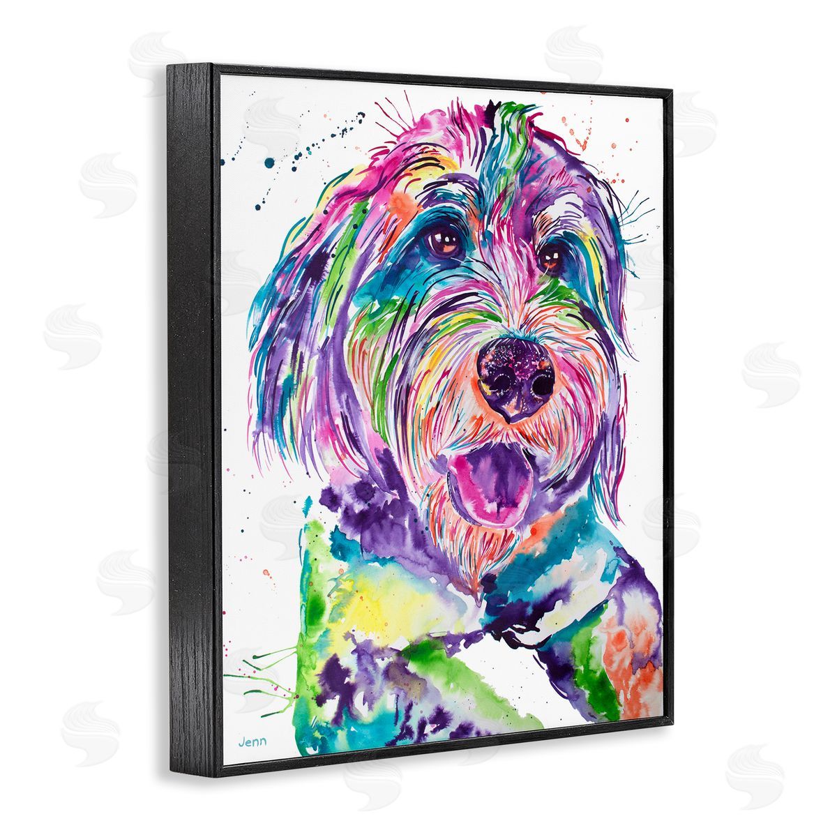 Jen Seeley Smiling Terrier Modern Vivid Dog