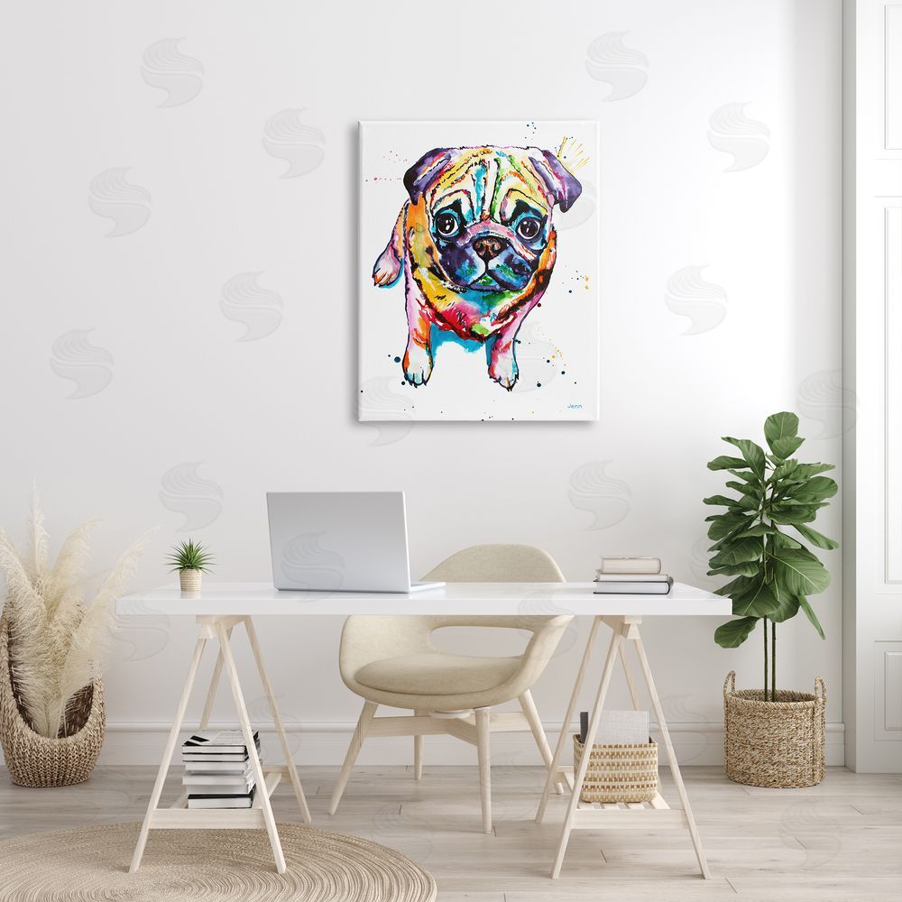 Jen Seeley Fun Hued Pug Puppy Animal