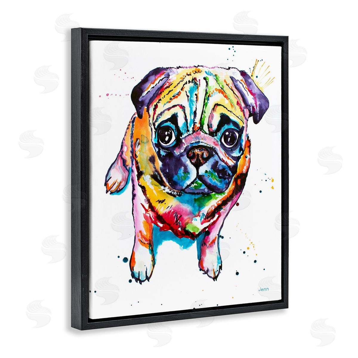 Jen Seeley Fun Hued Pug Puppy Animal