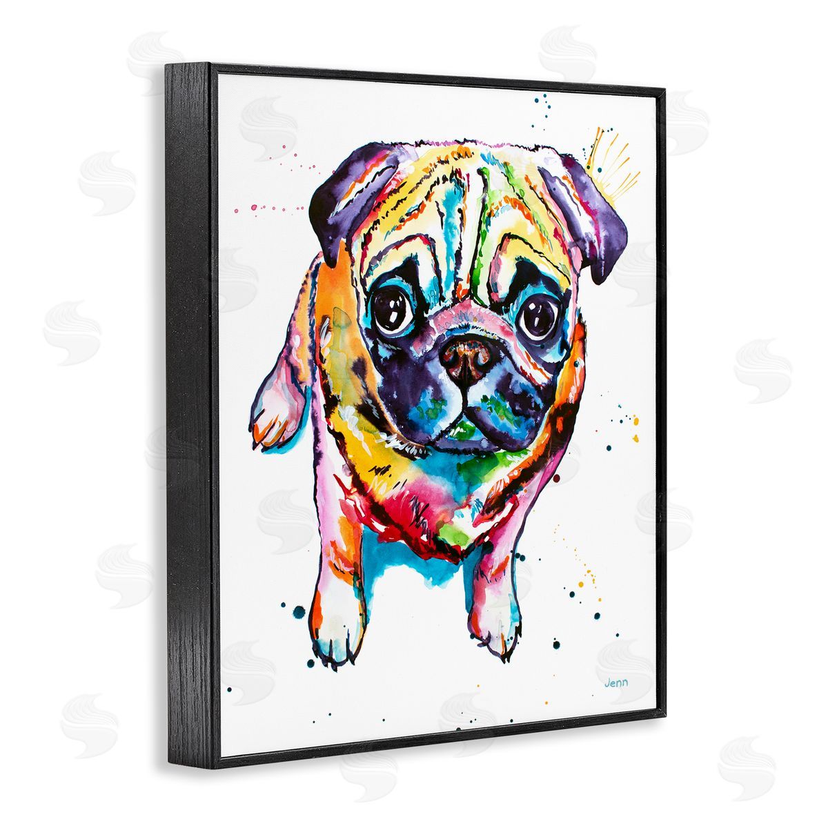 Jen Seeley Fun Hued Pug Puppy Animal