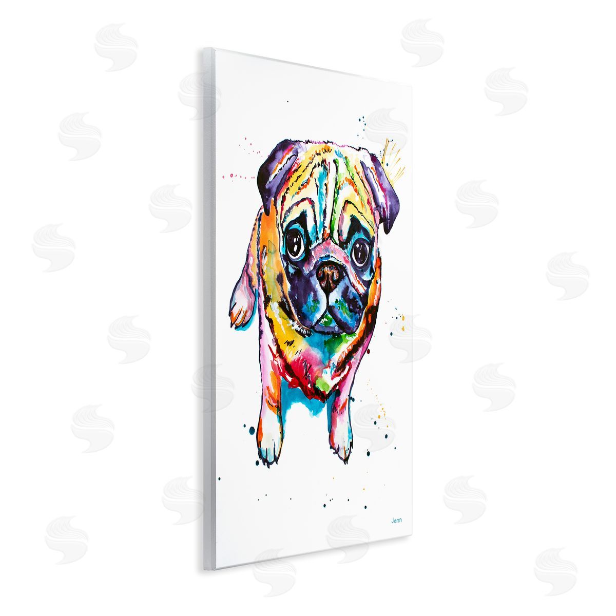 Jen Seeley Fun Hued Pug Puppy Animal