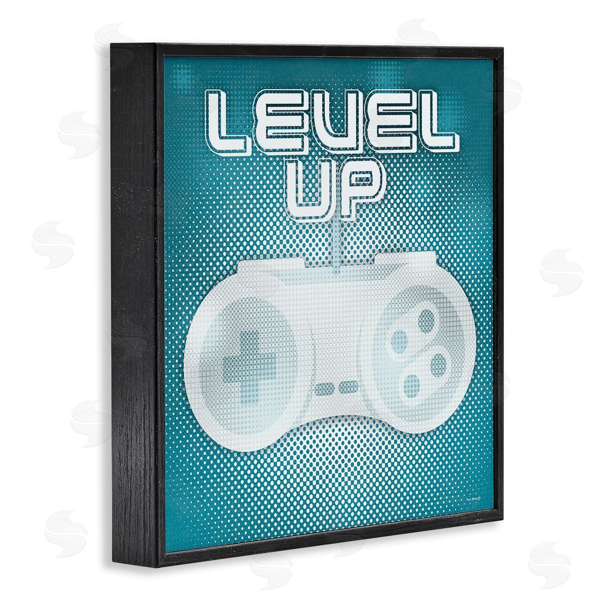 Yass Naffas Designs Level Up Vintage Controller  Black Framed Glicee Wall Art Print