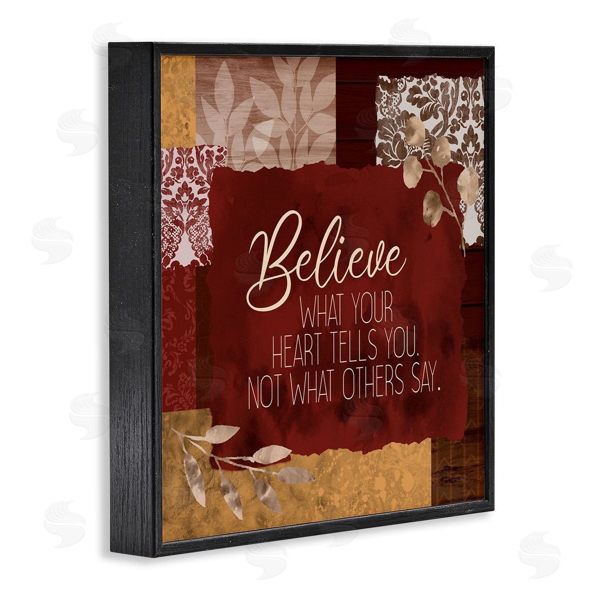 Kim Allen Believe What Your Heart Tells You Collage Black Framed Glicee Wall Art Print