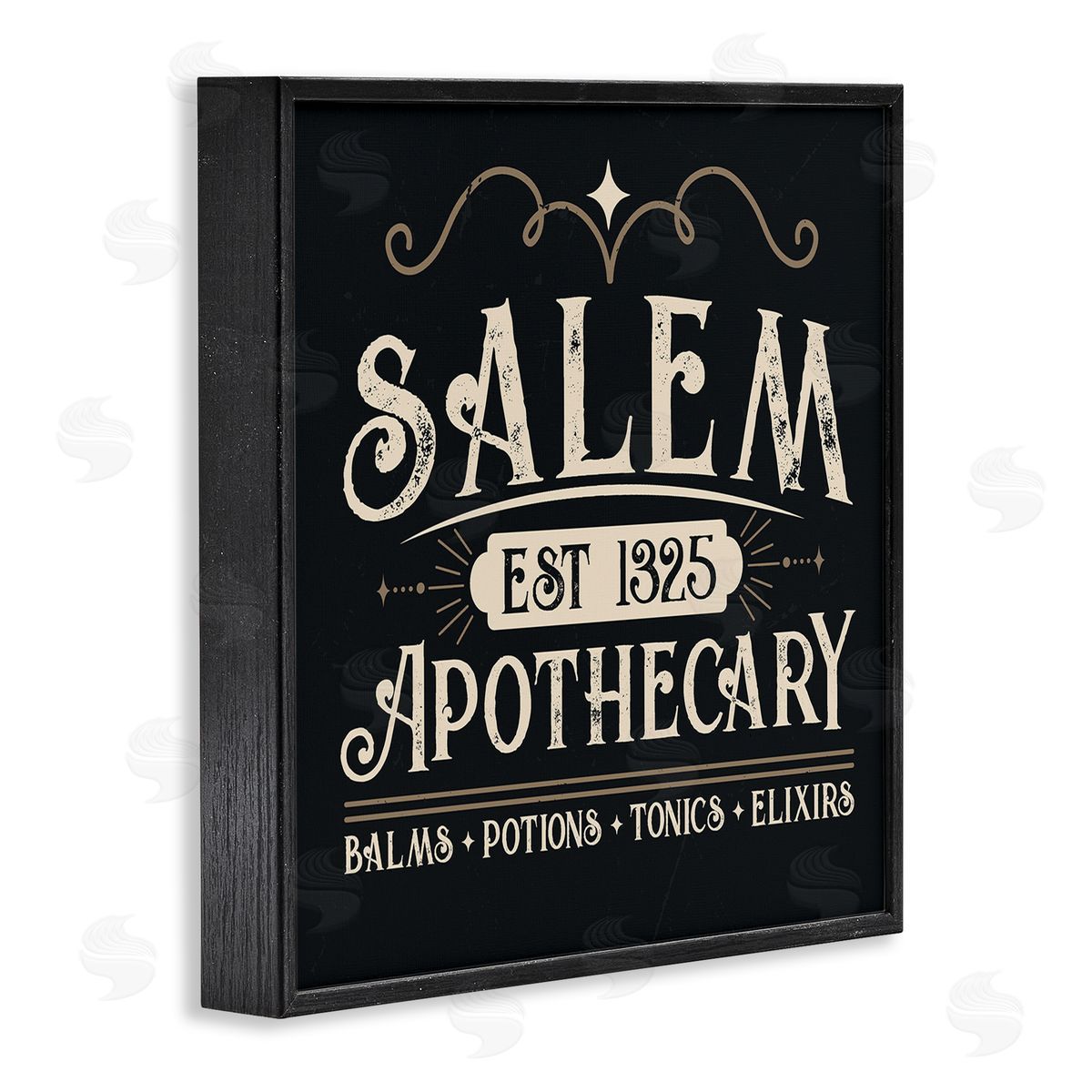 Angela Nickeas Salem Apothecary Vintage Witch Sign Black Framed Glicee Wall Art Print