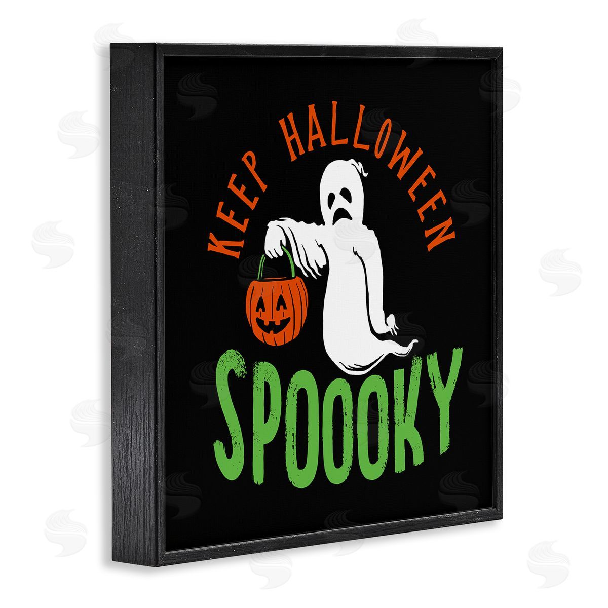 Buck Wear Keep Halloween Spooky Trick Or Treat Ghost Black Framed Glicee Wall Art Print