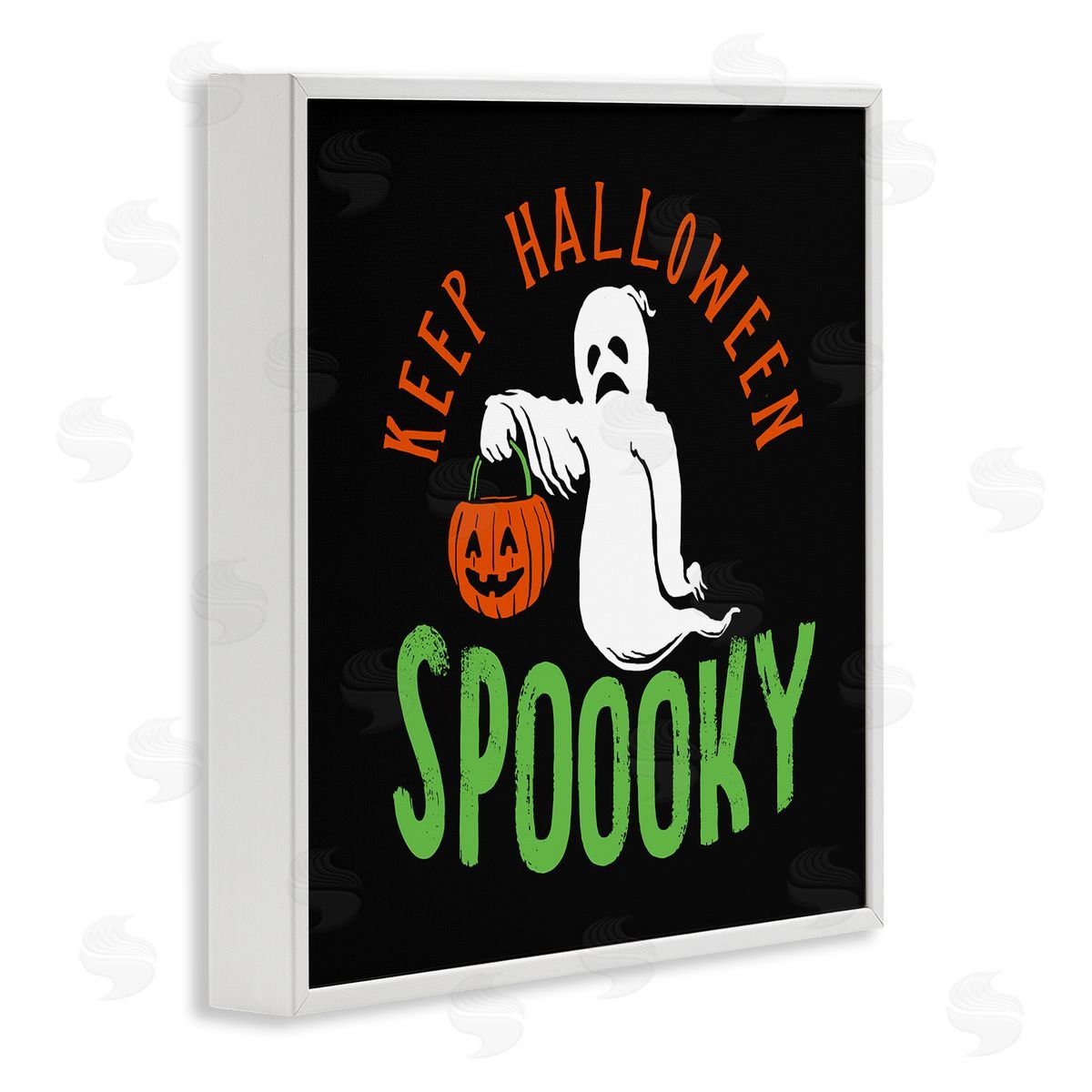 Buck Wear Keep Halloween Spooky Trick Or Treat Ghost White Framed Glicee Wall Art Print