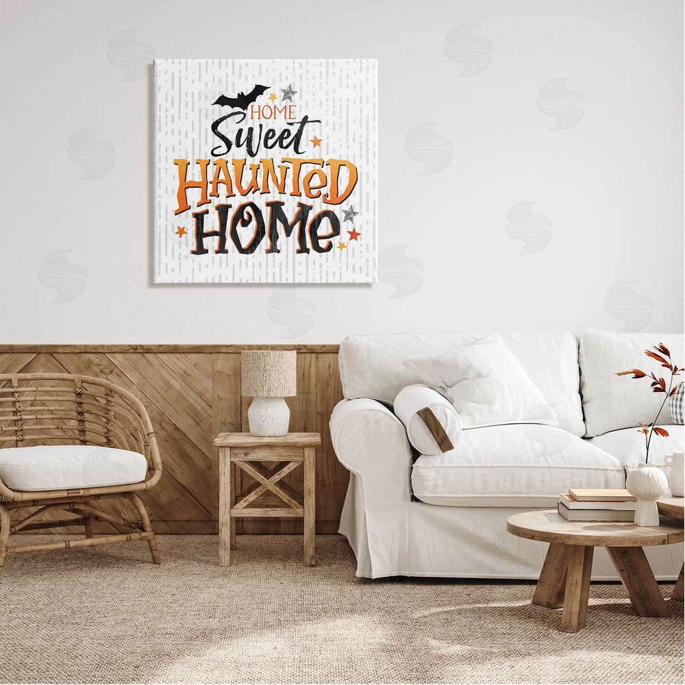 Courtney Morgenstern Sweet Haunted Home Patterned Canvas Wall Art in Room