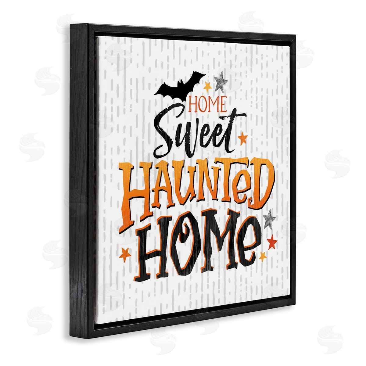 Courtney Morgenstern Sweet Haunted Home Patterned Black Floating Frame Canvas Wall Art Print