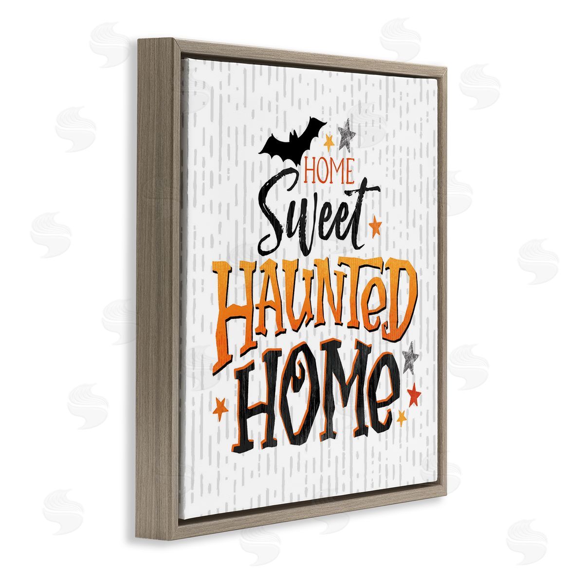 Courtney Morgenstern Sweet Haunted Home Patterned Brown Floating Frame Canvas Wall Art Print