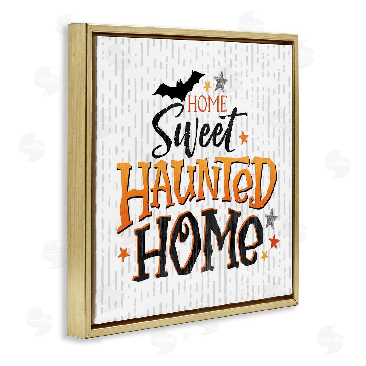 Courtney Morgenstern Sweet Haunted Home Patterned Gold Floating Frame Canvas Wall Art Print