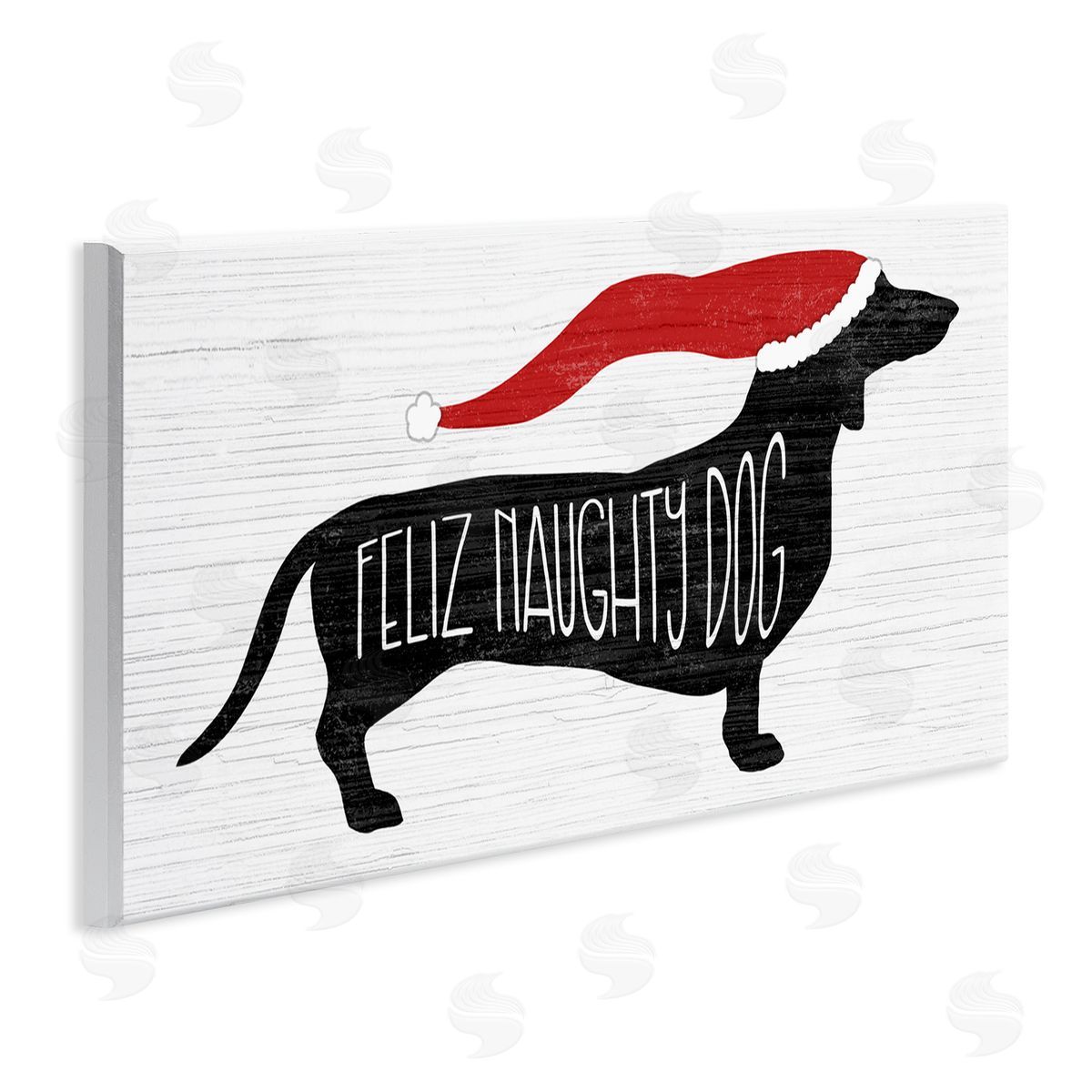 Stupell Studio Funny Feliz Naughty Dog Dachshund