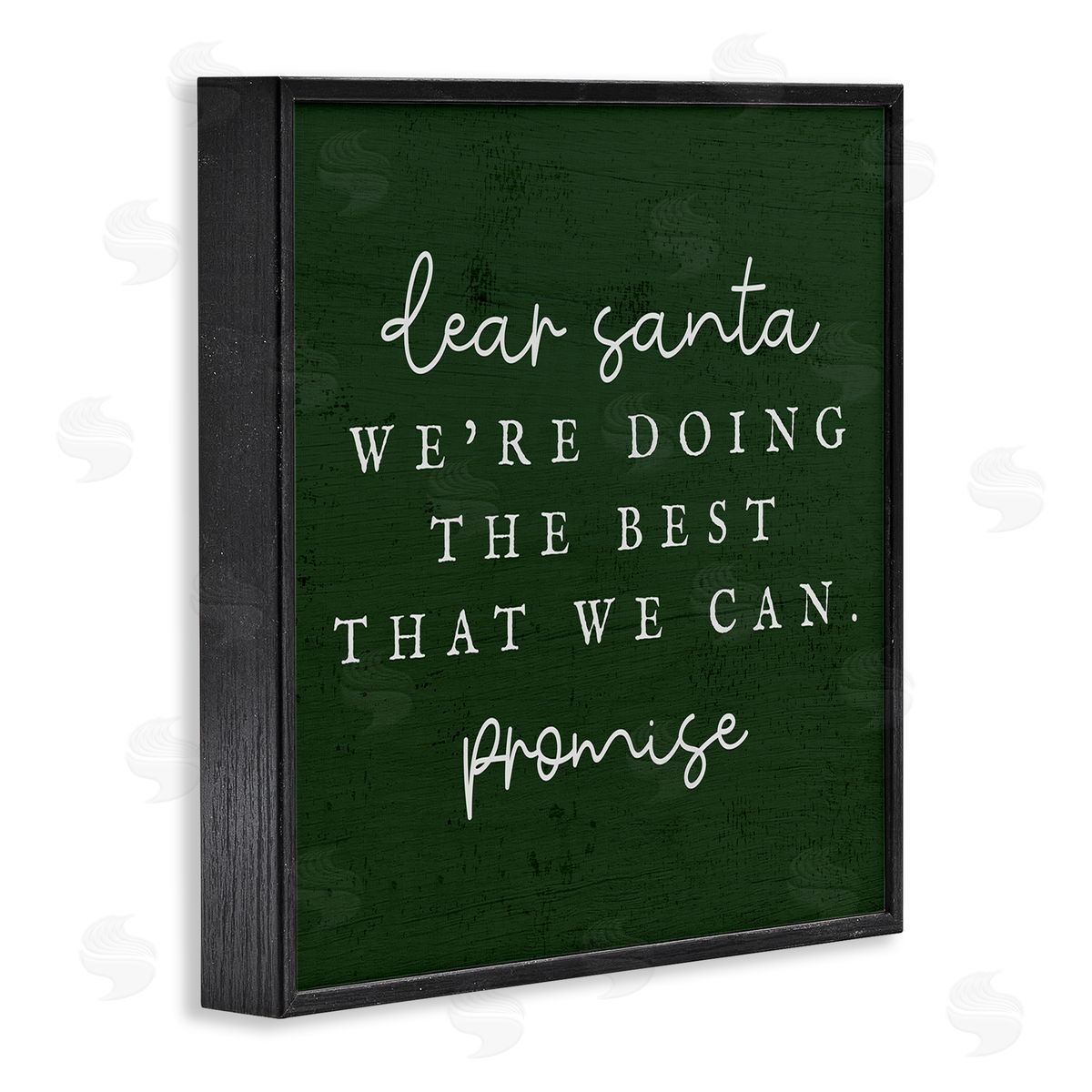 Stupell Studio Dear Santa Best We Can Phrase Black Framed Glicee Wall Art Print