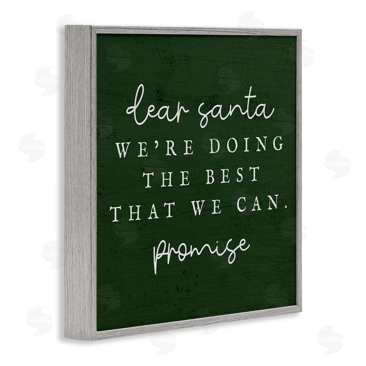 Stupell Studio Dear Santa Best We Can Phrase Gray Framed Glicee Wall Art Print