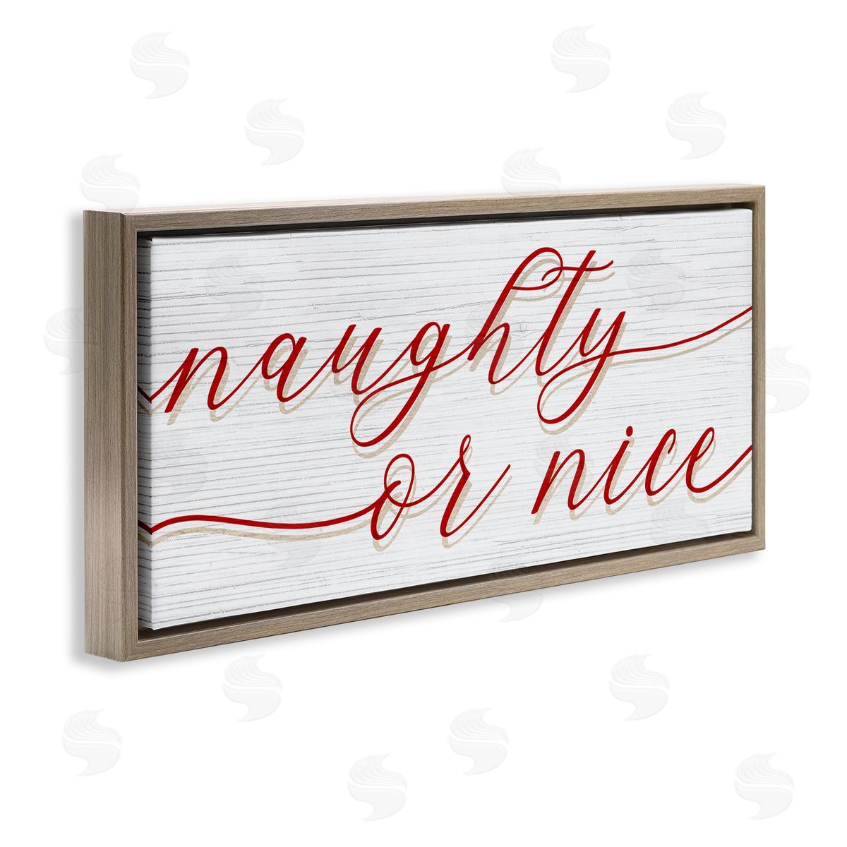 Stupell Studio Naughty Or Nice Christmas Phrase